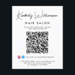 Signatur von Firmennamen Script QR Code Flyer<br><div class="desc">Chic Custom Marketing Flyer für Ihr Unternehmen mit Ihrem Namen in einem stilvollen Signatur-Skript und Geschäftstyp unten in einfachem modernen Typografie. Geben Sie Ihre Website-Adresse ein, um einen QR-Code zu erstellen, den Kunden und Kunden nach einer Liste Ihrer Produkte, Dienstleistungen, Stunden usw. suchen können. Fügen Sie Ihre instagram und facebook...</div>