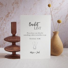 Signatur zum Hochzeitsempfang eines Brautparty Poster