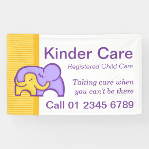 Signaturbanner für das Kinderbetreuungsgeschäft Banner