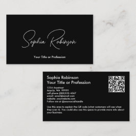 Signature Black QR Visitenkarte