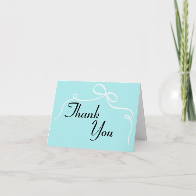 Signature Blue Bridal Vielen Dank Karte (Vorderseite)