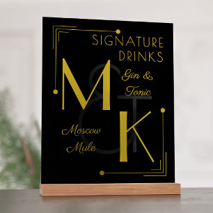 Signature Boissons Art Déco Mariage des années 192