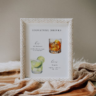 Signature Boissons Mariage Cocktail Poster