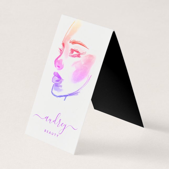 Signature Chic Typography Purple and Beauty Pearl Visitenkarten (Vorderseite)