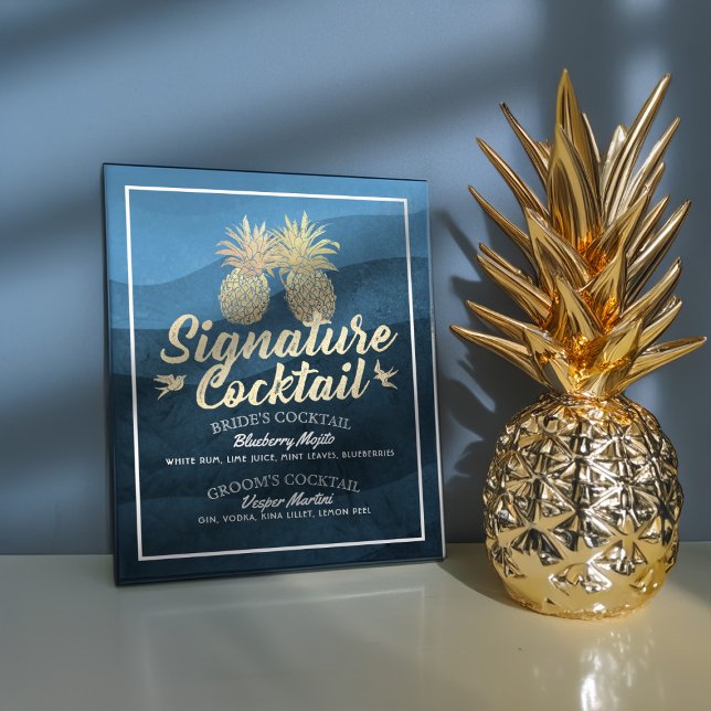 Signature Cocktail Drink Menü Hochzeitsdekor Poste Poster (Von Creator hochgeladen)