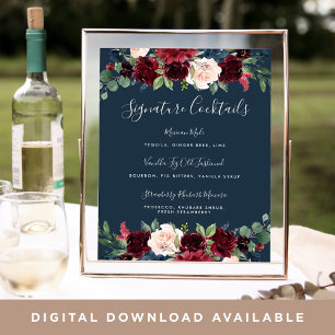 Signature-Cocktail-Menü-Signatur Poster