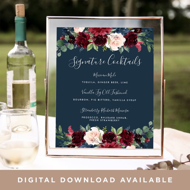 Signature-Cocktail-Menü-Signatur Poster (Von Creator hochgeladen)