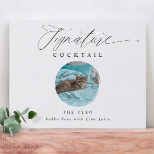 Signature Cocktail Signature Pet Foto Elegante Hoc Poster