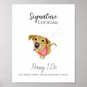 Signature Cocktail Signature Watercolor - Labrador Poster