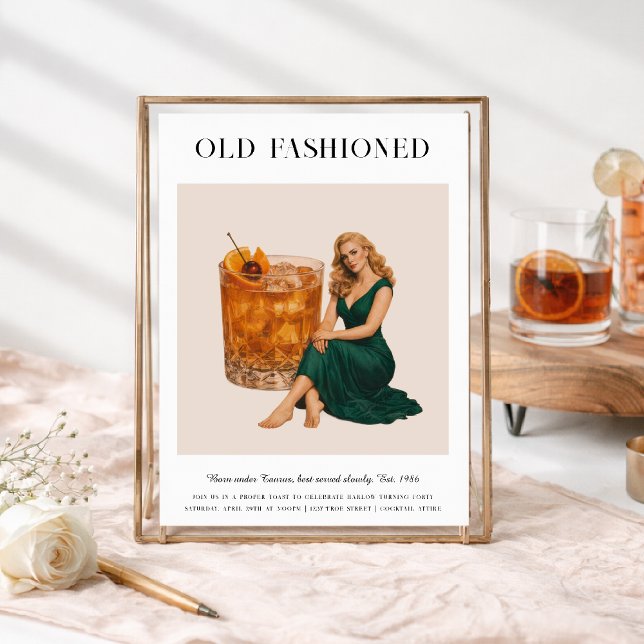 Signature Cocktail | Taurus Zodiac Birthday Einladung (Von Creator hochgeladen)