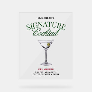 Signature Cocktail Vert & Rouge Classy
