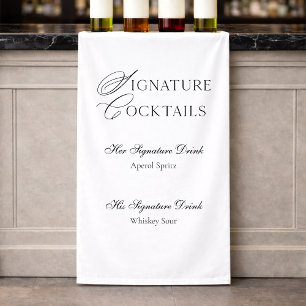 Signature-Cocktails Hochzeitsbar-Schild Banner