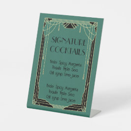 Signature-Cocktails-Podiumschild Sockelschild