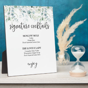 Signature Cocktails Zeichen - Eukalyptus Fotoplatte