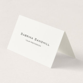 Signature Cream Elegant Schlicht Einfach Minimalis Visitenkarten