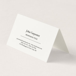 Signature Cream Elegant Schlicht Einfach Minimalis Visitenkarten