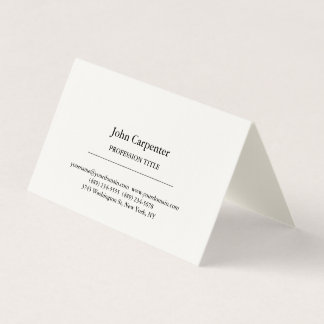 Signature Cream Elegant Schlicht Einfach Minimalis Visitenkarten