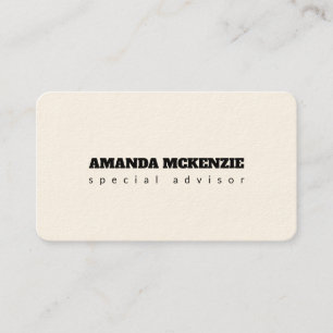 Signature Cream Trendy Einzigartig Kreativ Minimal Visitenkarte