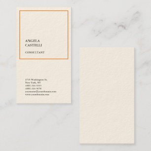 Signature Cream Trendy Moderne Minimalistisch Schl Visitenkarte