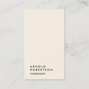 Signature Cream Trendy Moderne Minimalistisch Visitenkarte