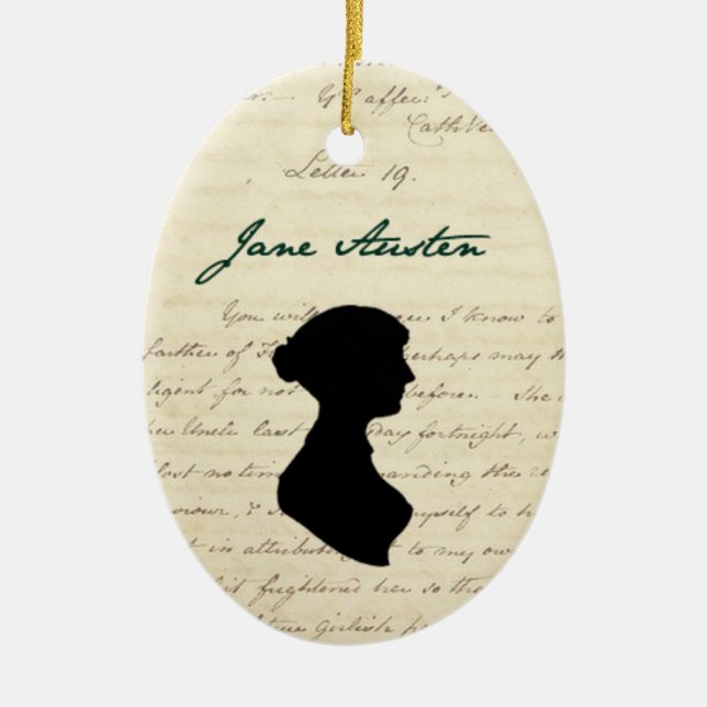 Signature de Jane Austen et ornement de silhouette (Devant)