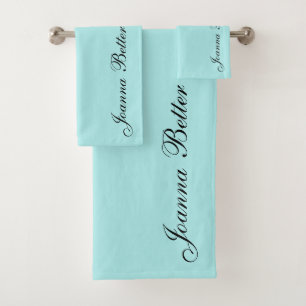 Signature de nom élégante et turquoise écrite à la