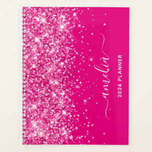 Signature Débordante Rose Chaud Pailleté