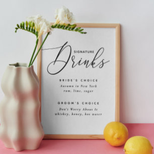 Signature Drink   Elegante Hochzeitscocktails Tafe Poster