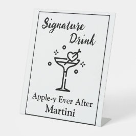Signature Drink Sign for Wedding Bar Martini Sockelschild