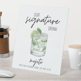 Signature Drink Sign Sockelschild