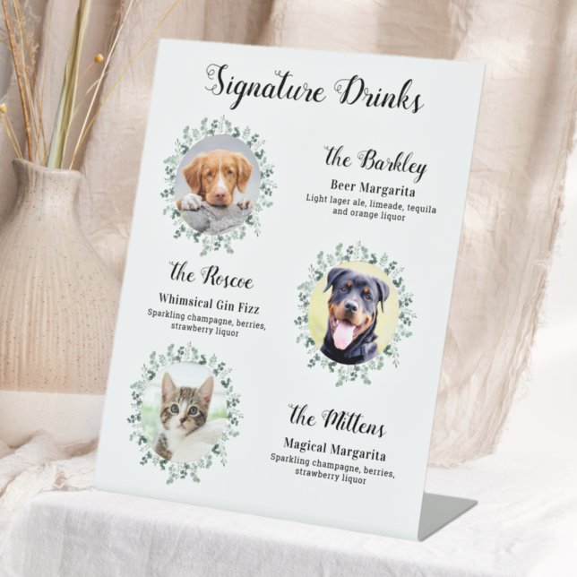 Signature Drinks Personalisiert 3 Foto Haustier Ho Sockelschild (Von Creator hochgeladen)