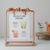 Signature Drinks Wedding Cocktail Menü Poster