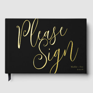 Signature du livre d'invité Black and Gold