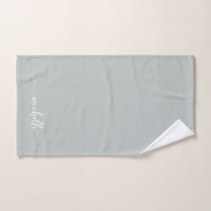 Signature élégante en nom monogrammé vert sauge en