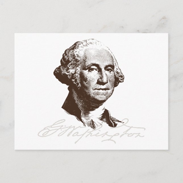 Signature George Washington Postkarte (Vorderseite)