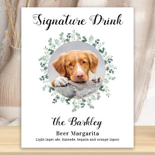 Signature-Getränk-Hundebar-Benutzerdefiniertes Fot Poster