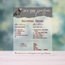 Signature gothique Mariage Boissons Bar Signal