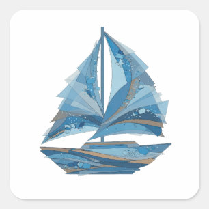 Signature Grau ICE BREAKER Vinyl Stil Quadratischer Aufkleber
