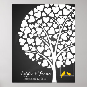 signature mariage livre d'or oiseau jaune