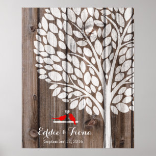 signature mariage livre d'or oiseau rouge