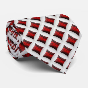 Signature Micro Diamonds Red Pattern Necktie Krawatte