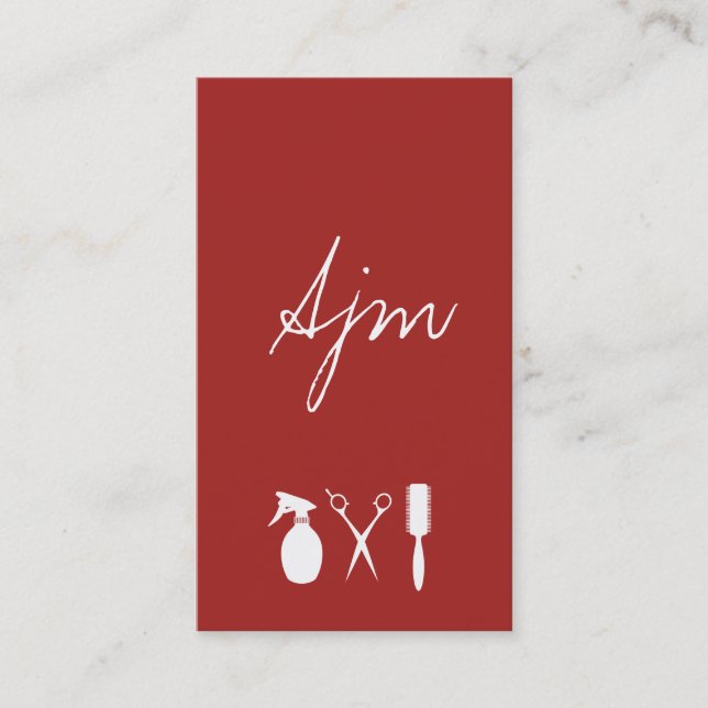 Signature Monogram Glamour Stylist Visitenkarte (Vorderseite)