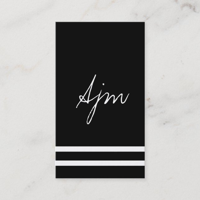 Signature Monogramm 2 | Bokeh / Diamanten / Perlen Visitenkarte (Vorderseite)