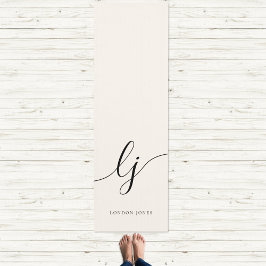 Signature Name Einfache minimale Kalligrafie Skrip Yogamatte