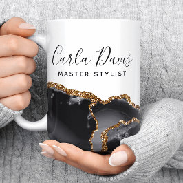 Signature Script Agate Black and Gold Marmorsalon Kaffeetasse