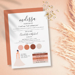 Signature Script Bridesmaid Wedding Info Card Einladung