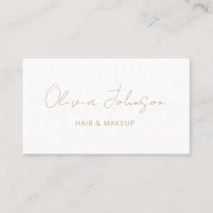 Signature Script Carte de visite or blanc tendance