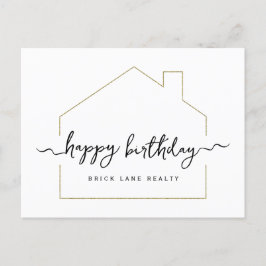 Signature Script Happy Birthday Realty Postkarte