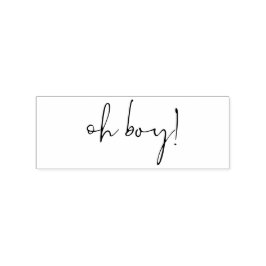 Signature Script Lettering Oh Boy Gummistempel