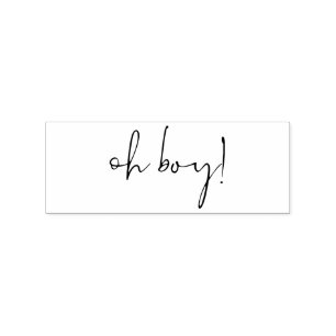 Signature Script Lettering Oh Boy Gummistempel